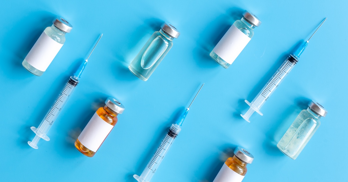 Medical peptide vials and syringes prepared for peptide therapy